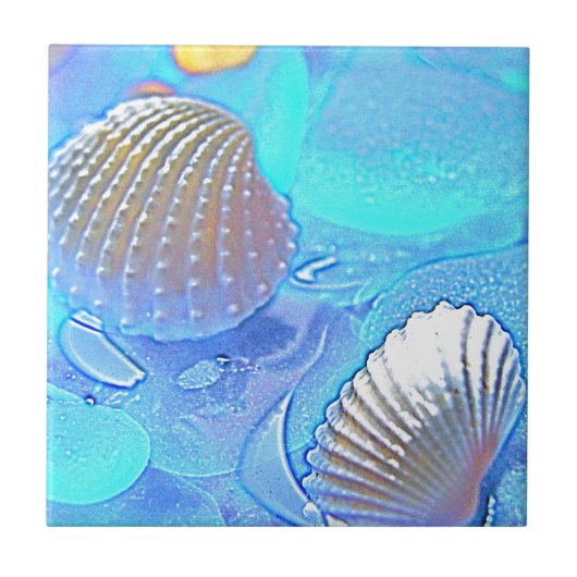 カラフルな海ガラス タイル (正面)