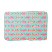 カラフルな海岸の夏の魚のパターン バスマット (正面)