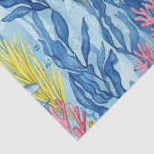 カラフルな海岸の海の生物パターン (1) 薄葉紙 (詳細)
