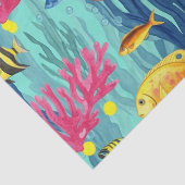 カラフルな海岸の海の生物パターン (4) 薄葉紙 (詳細)