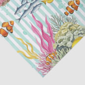 カラフルな海岸の海の生物パターン (8) 薄葉紙 (詳細)