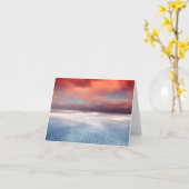 カラフルな海氷の反射のメッセージカード カード (黄色い花)