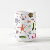 カラフルな海洋生物 コーヒーマグカップ (中央)