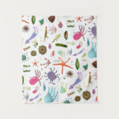 カラフルな海洋生物 タペストリー (正面)