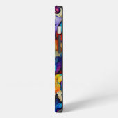 カラフルな液体インクの抽象画 iPhoneケース (左側面)