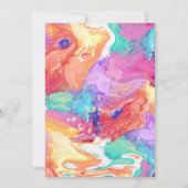 カラフルな液体大理石の夢 招待状 (裏面)