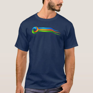 カラフルな渦巻きリボンの抽象Tシャツ Tシャツ