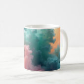 カラフルな渦巻く雲 コーヒーマグカップ (正面右)