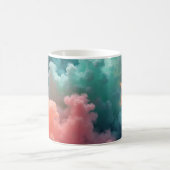 カラフルな渦巻く雲 コーヒーマグカップ (中央)