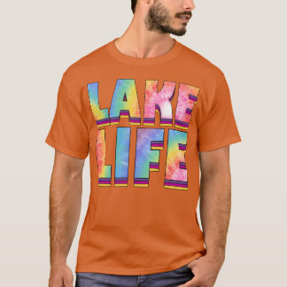 カラフルな湖の暮らし 70年代の友達 Tシャツ