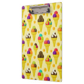 カラフルな漫画のアイスクリームコーン クリップボード (左)