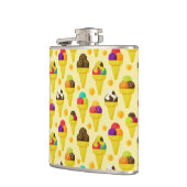 カラフルな漫画のアイスクリームコーン フラスク (左)