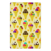 カラフルな漫画のアイスクリームコーン ミニクリップボード (裏面)