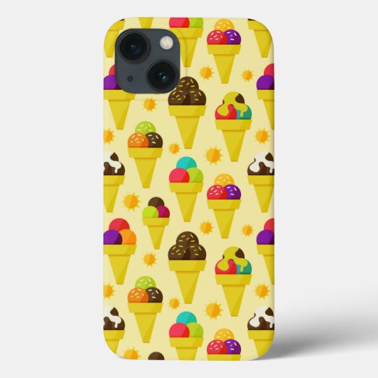 カラフルな漫画のアイスクリームコーン Case-Mate iPhoneケース (裏面)