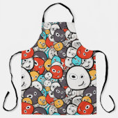 カラフルな漫画のモンスター エプロン (正面)
