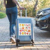 カラフルな漫画の花ステッカー シール (スーツケースインサイチュ)