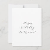 カラフルな漫画の蝶と花 ノートカード (裏面)