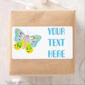 カラフルな漫画の蝶 ラベル (インサイチュ)