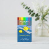 カラフルな漫画の魚の虹の乳母の名刺 名刺 (スタンド正面)