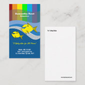 カラフルな漫画の魚の虹の乳母の名刺 名刺 (正面/裏面)