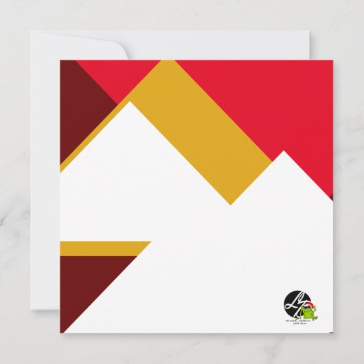 カラフルな漫画サンタクリスマス フラット カード (裏面)