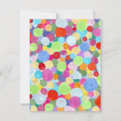 カラフルな点 招待状 (裏面)