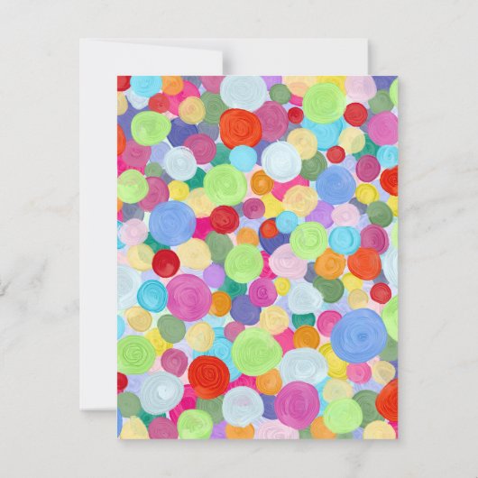 カラフルな点 招待状 (裏面)