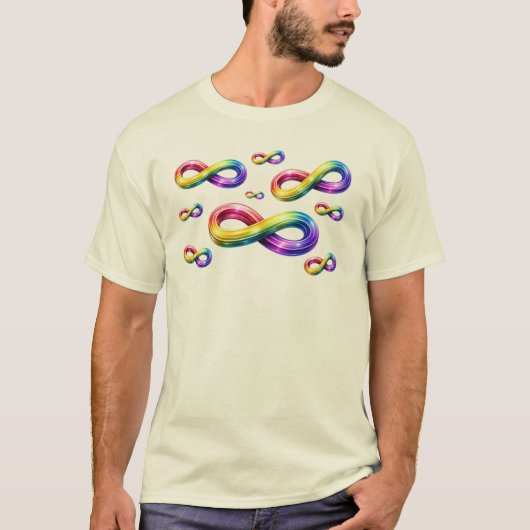 カラフルな無限大マークのTシャツ Tシャツ (正面)
