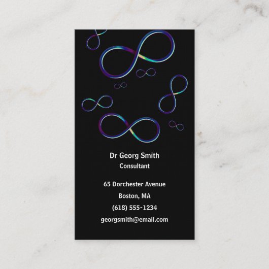 カラフルな無限|科学者 名刺 (正面)