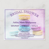 カラフルな焼きマカロン　ブライダルシャワー ポストカード (正面)