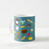 カラフルな焼き菓子と調理器具のコーヒーM コーヒーマグカップ (正面左)