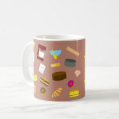 カラフルな焼き菓子と調理器具 コーヒーマグカップ (正面左)