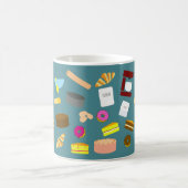 カラフルな焼き菓子と調理器具  コーヒーマグカップ (中央)