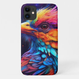 カラフルな熱帯の鳥 iPhone 11 ケース