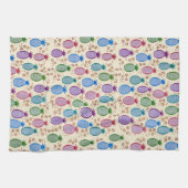 カラフルな熱帯パイナップル台所タオル キッチンタオル (横)