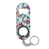 カラフルな熱帯パターン キーホルダー栓抜き (裏面)