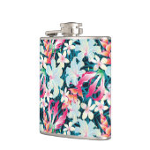 カラフルな熱帯パターン フラスク (左)