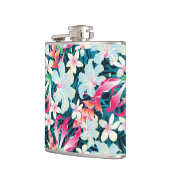 カラフルな熱帯パターン フラスク (左)