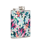 カラフルな熱帯パターン フラスク (右)