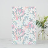 カラフルな熱帯パターン 便箋 (スタンド正面)