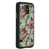 カラフルな熱帯パターン CarvedメープルGalaxy S5スリムケース (右)