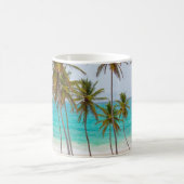 カラフルな熱帯ビーチ コーヒーマグカップ (中央)