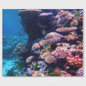 カラフルな熱帯珊瑚礁 ラッピングペーパー (フラット)