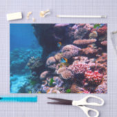 カラフルな熱帯珊瑚礁 薄葉紙 (クラフト)