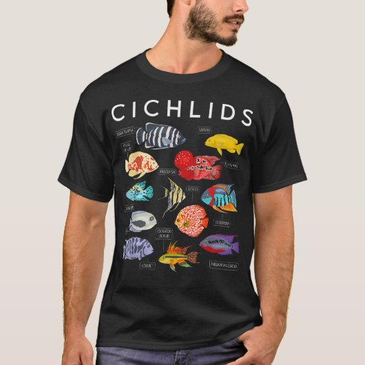 カラフルな熱帯魚 カシクラの生物学 Tシャツ (正面)