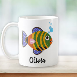 カラフルな熱帯魚 モダン  コーヒーマグカップ