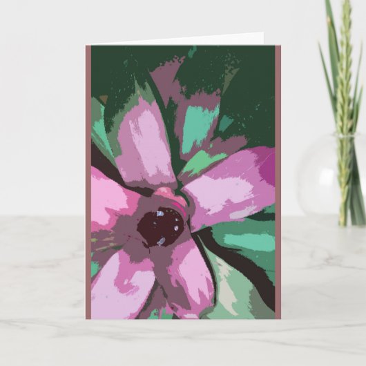 カラフルな熱帯bromeliad カード (正面)
