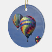 カラフルな熱気の気球の競争 セラミックオーナメント (左)