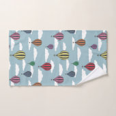 カラフルな熱気の気球 バスタオルセット (ハンドタオル)