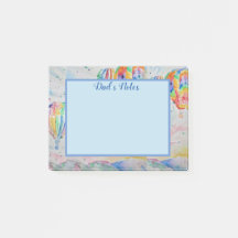 カラフルな熱気球の水彩アートデザイン